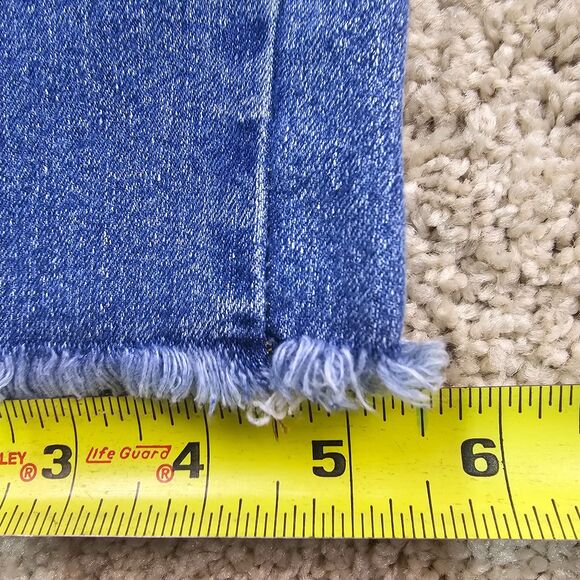 Tinseltown Juniors' High Rise Straight Leg Distressed Medium Wash Jeans Size 13 - Picture 15 of 15